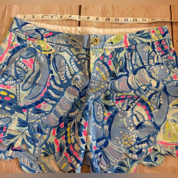 Lilly Pulitzer Buttercup Stretch Scallop Hem Shorts Size 8 - Picture 2 of 7